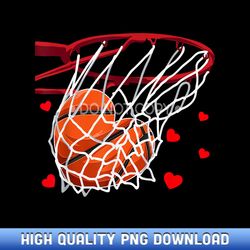 funny love basketball heart shape happy valentine's day boys - contemporary sublimation digital assets