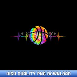 basketball heartbeat tie dye for men women n girls boys - luxury sublimation png collection