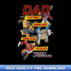 transformers father's day autobots dad you are smart logo - artisanal sublimation png artworks