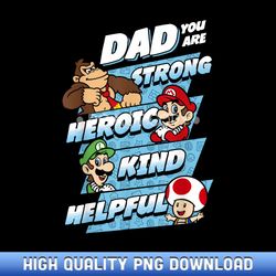 nintendo super mario dad you are big chest poster - handpicked sublimation png selection