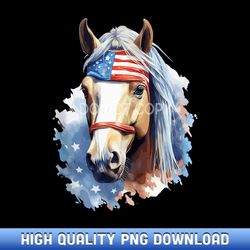 horse lovers american flag bandana patriotic 4th of july - curated sublimation png bundle
