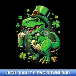 cute trex dinosaur happy st patricks day funny - luxury sublimation png collection