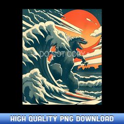 japanese monster kaiju funny art - ready-to-print sublimation png graphics