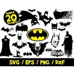 Batman bundle svg cricut superman vector vinyl clipart logo silhouette mask