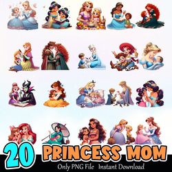 princess mom bundle png instant download