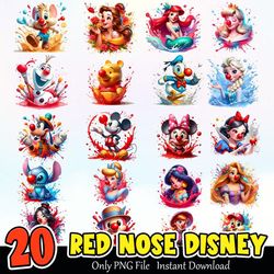 rednose disney bundle png instant download