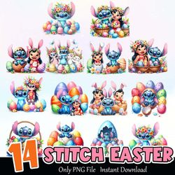 stitch easter bundle png instant download