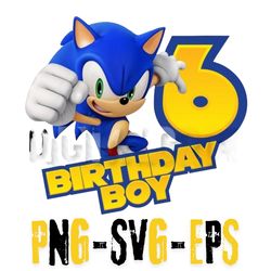 6th birthday boy sonic the hedgehog party decoration transparent png image for birthday celebrations