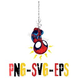 funny face spider-man hanging transparent p svg, png, and eps