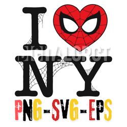 spider-man loves new york svg, png, eps digital art