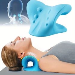 neck stretcher for neck pain relief, ergonomic neck cervical traction device chiropractic pillow for spine alignment