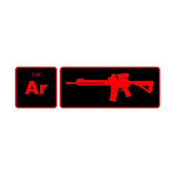 ar15 element periodic table red sticker self adhesive vinyl ar 15 2a 2nd - c3973