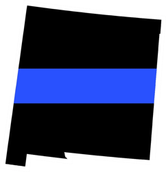 new mexico state shaped the thin blue line sticker self adhesive vinyl police nm - c3463