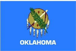 oklahoma flag sticker self adhesive vinyl state oklahoman okie ok - c2561