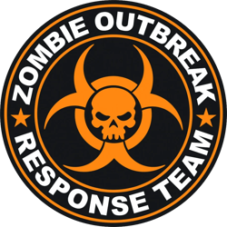 orange zombie outbreak response team sticker self adhesive vinyl hunting united states - c023