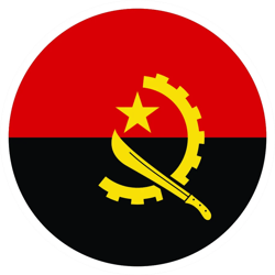 round angolan flag sticker self adhesive vinyl angola ago ao - c1295