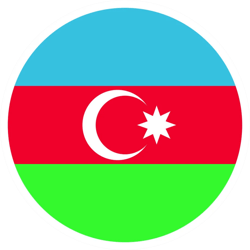 round azerbaijani flag sticker self adhesive vinyl azerbaijan aze - c1325