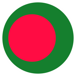 round bangladeshi flag sticker self adhesive vinyl bangladesh bgd - c1359