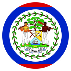 round belizean flag sticker self adhesive vinyl belize blz bz - c1680