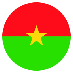 round burkinabe flag sticker self adhesive vinyl burkina faso bfa - c1735