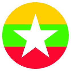 round burmese flag sticker self adhesive vinyl burma mmr mm - c2135