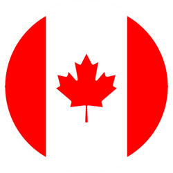 round canadian flag sticker self adhesive vinyl canada - c132