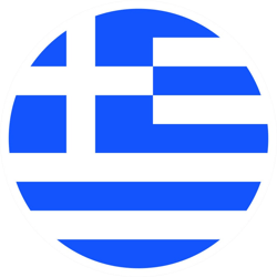 round greek flag sticker self adhesive vinyl greece circle - c531