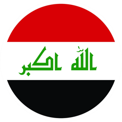 round iraqi flag sticker self adhesive vinyl iraq irq iq - c1909