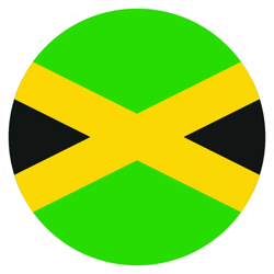 round jamaican flag sticker self adhesive vinyl jamaica jm jam - c1225