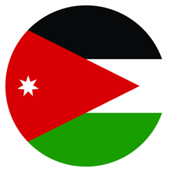 round jordanian flag sticker self adhesive vinyl jordan jor jo - c1960