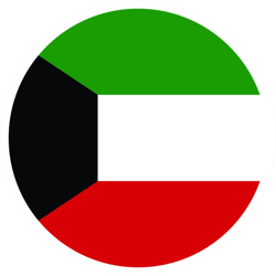 round kuwaiti flag sticker self adhesive vinyl kuwait kwt kw - c1978