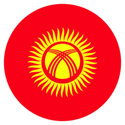 round kyrgyzstani flag sticker self adhesive vinyl kyrgyzstan kgz - c1984