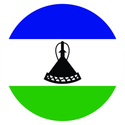 round lesotho flag sticker self adhesive vinyl lso ls - c2006