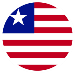 round liberian flag sticker self adhesive vinyl liberia lbr lr - c2012