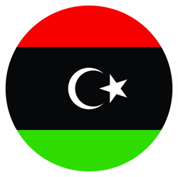 round libyan flag sticker self adhesive vinyl libya lby ly - c2018