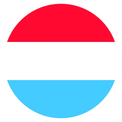 round luxembourger flag sticker self adhesive vinyl luxembourg lux lu - c2030