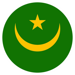 round mauritanian flag sticker self adhesive vinyl mauritania mrt - c2090