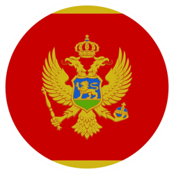 round montenegrin flag sticker self adhesive vinyl montenegro mne - c2117