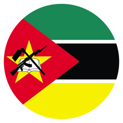 round mozambican flag sticker self adhesive vinyl mozambique moz - c2129