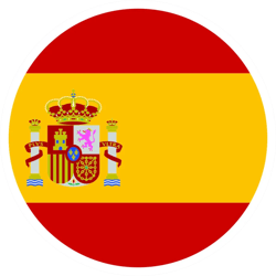 round spanish flag sticker self adhesive vinyl spain circle - c526