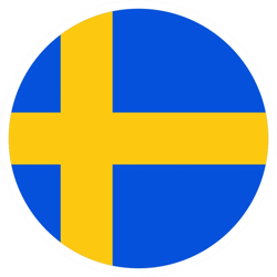 round swedish flag sticker self adhesive vinyl sweden se - c1228