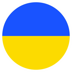 round ukrainian flag sticker self adhesive vinyl ukraine circle - c545