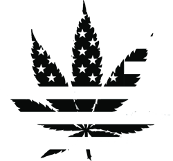 subdued american flag weed marijuana leaf sticker self adhesive vinyl 420 hemp america - c3961