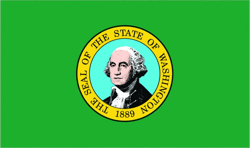 washington flag sticker self adhesive vinyl state washingtonian wa - c2573