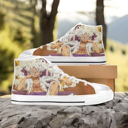 one piece straw hat monkey d luffy high top shoes sneakers personalized custom kids and adult 1007202311