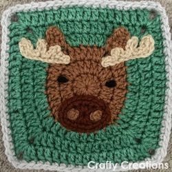 moose granny square crochet pattern