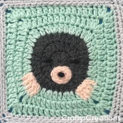 mole granny square crochet pattern