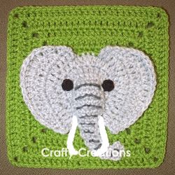 elephant granny square crochet pattern