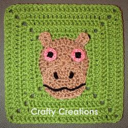 hippopotamus granny square crochet pattern