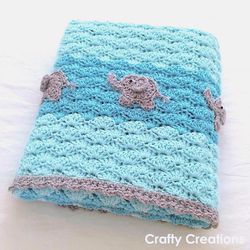 elephant baby blanket crochet pattern